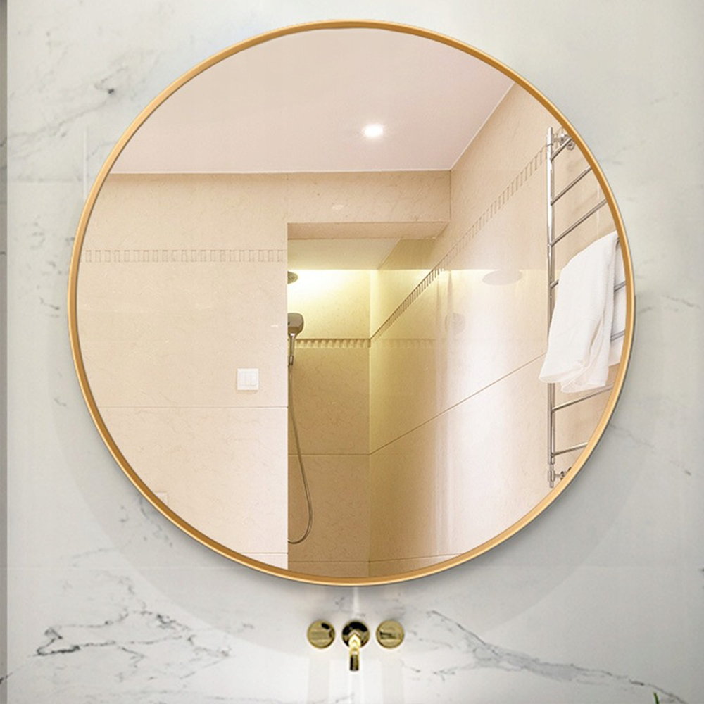 Runder Spiegel mit goldenem Rahmen, 60 cm – Elegantes Design für Schlafzimmer, Wohnzimmer oder Badezimmer