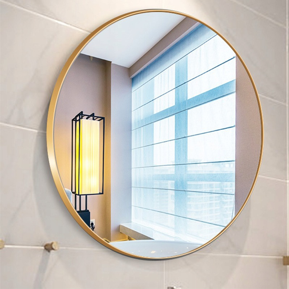 Runder Spiegel mit goldenem Rahmen, 60 cm – Elegantes Design für Schlafzimmer, Wohnzimmer oder Badezimmer