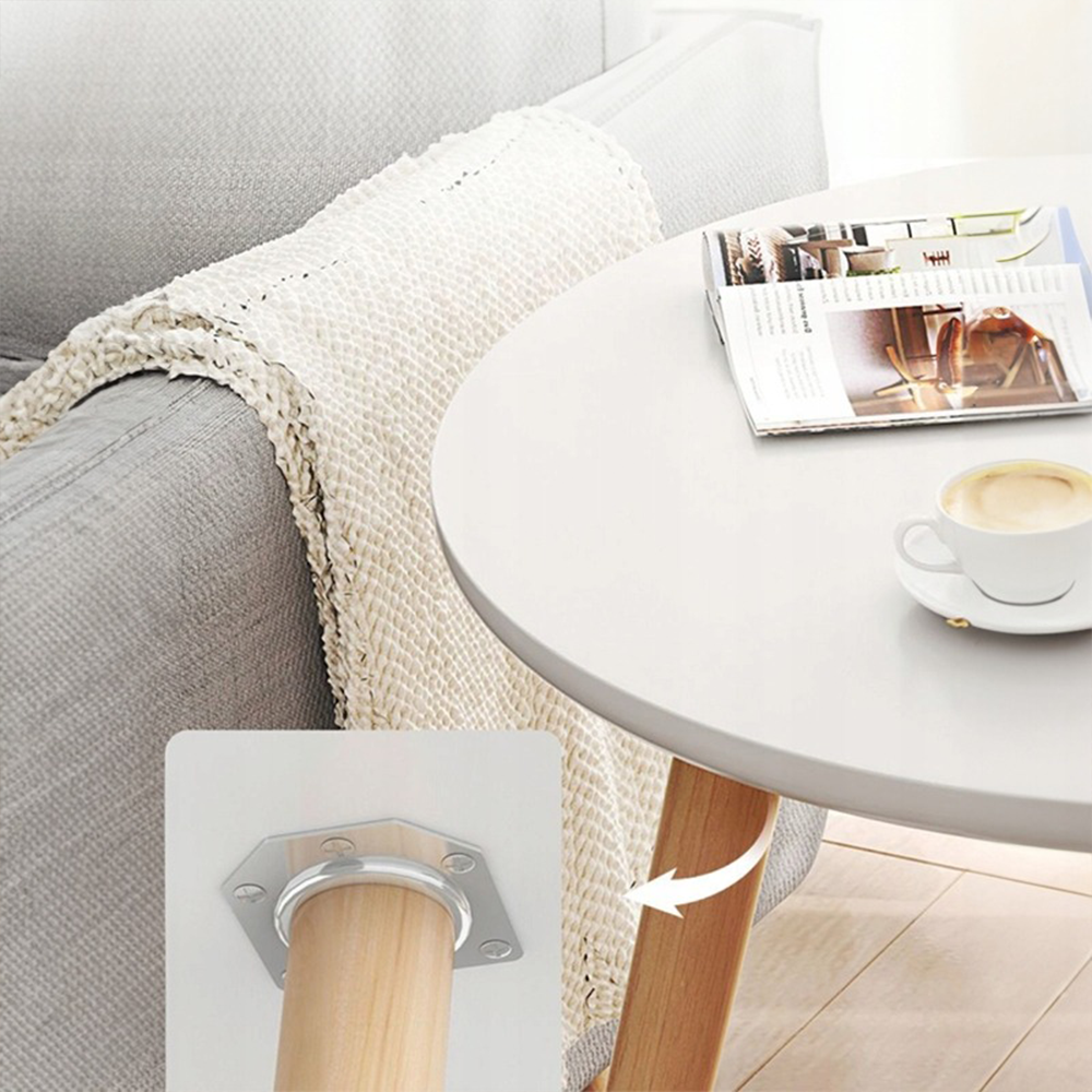 Weißer runder Tisch 60x52 cm – Modernes und kompaktes Design für den Innenbereich