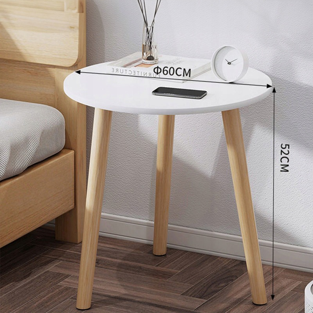 Weißer runder Tisch 60x52 cm – Modernes und kompaktes Design für den Innenbereich