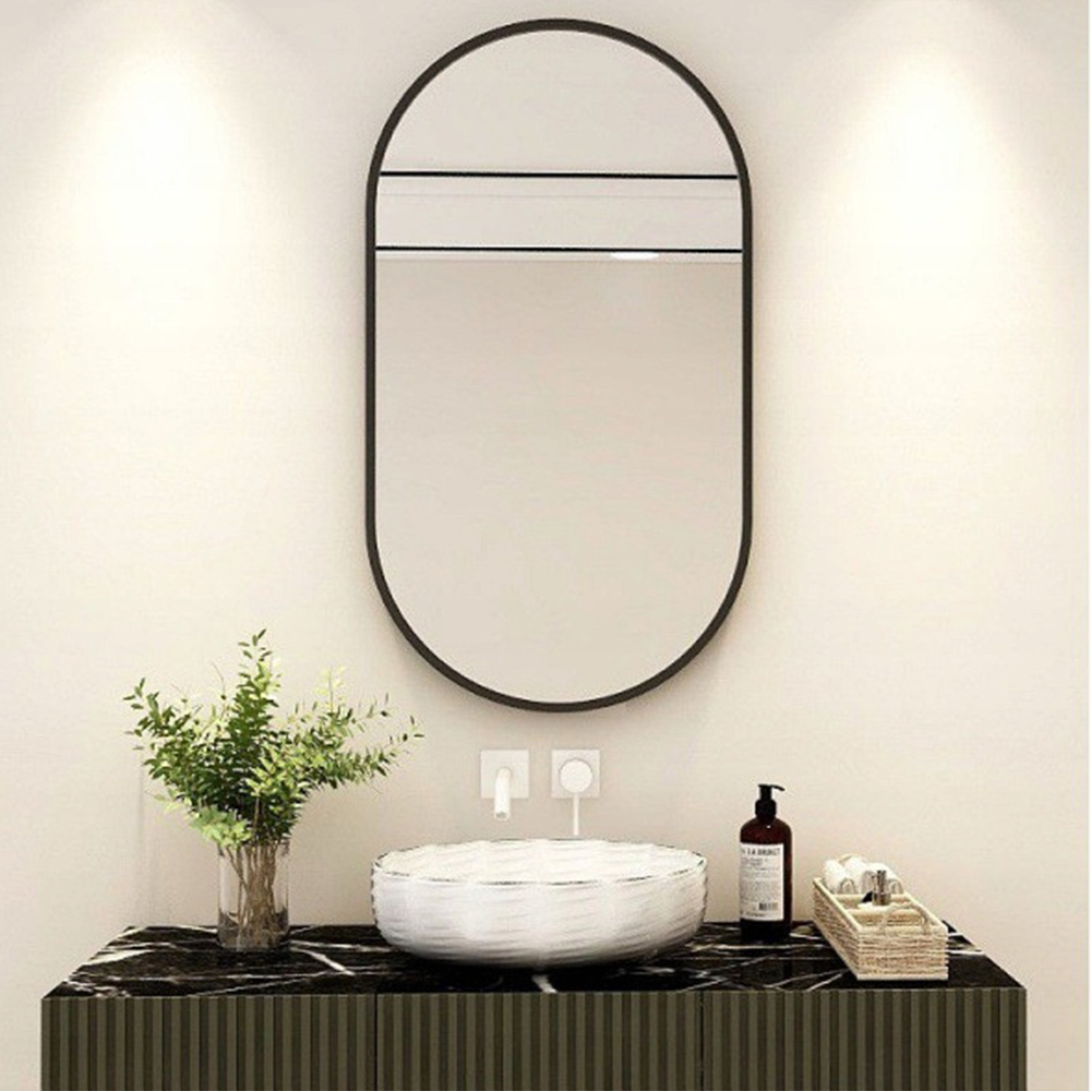 Dekorativer Spiegel 75 x 40 cm – einfache Montage, modernes Design für Bad, Flur oder Schlafzimmer