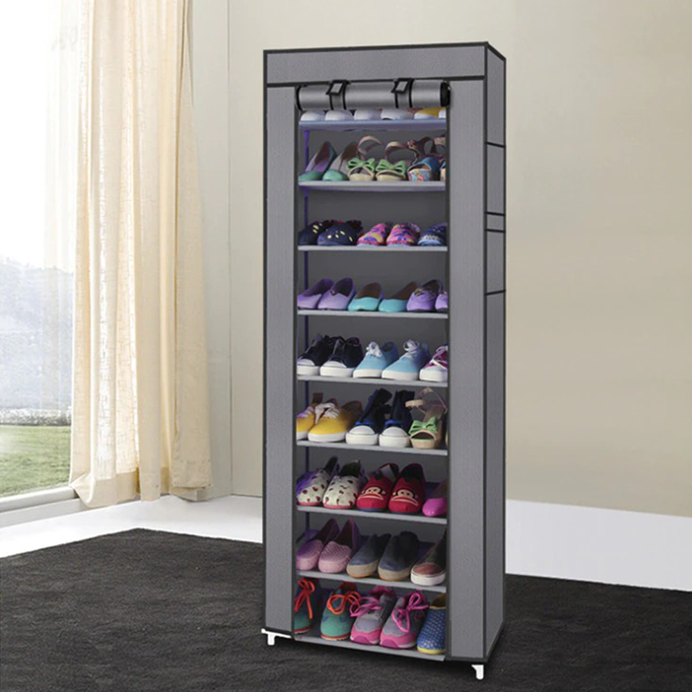 Faltbarer Textilschrank mit Metallrahmen – 160x60x30 cm, leichte und kompakte Lösung.