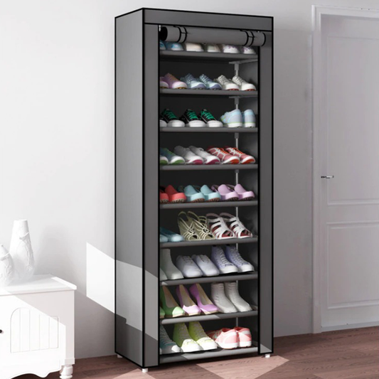 Faltbarer Textilschrank mit Metallrahmen – 160x60x30 cm, leichte und kompakte Lösung.