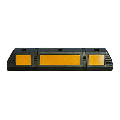 Parkplatzradstopper aus Gummi – 59 cm, mit reflektierendem Streifen, 1 Stück Autoreifen-Anschlag.