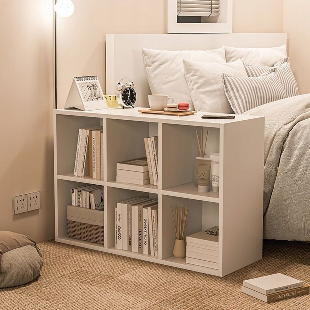 Weißes Regal mit 6 Fächern – 90x30x60 cm, modernes Design