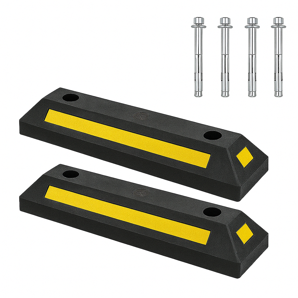 2-teiliges Parkplatzbegrenzungs-Set, 54 cm, mit reflektierendem Band – Zur effizienten Markierung von Parkplätzen
