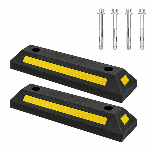 2-teiliges Parkplatzbegrenzungs-Set, 54 cm, mit reflektierendem Band – Zur effizienten Markierung von Parkplätzen
