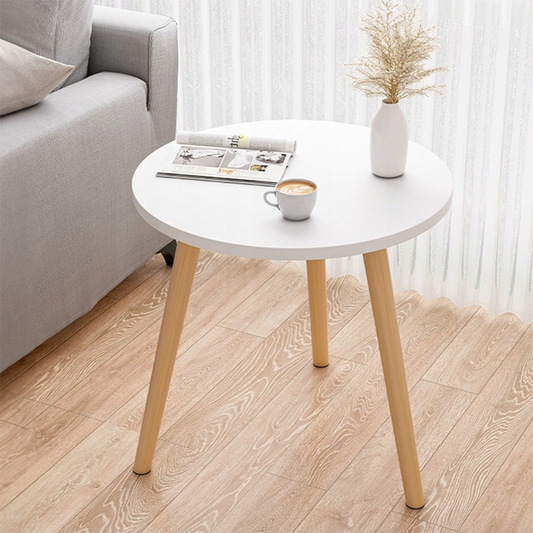 Weißer runder Tisch 60x52 cm – Modernes und kompaktes Design für den Innenbereich