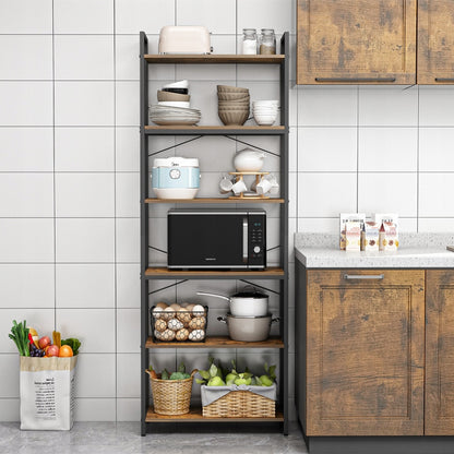 Bücherregal im Industrie-Stil – 66x30x186 cm, MDF und Metall, stabil und elegant im Loft-Design