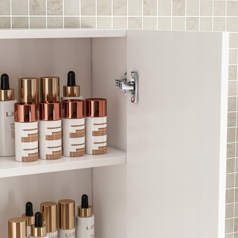 Hängender Badezimmerschrank, weiß, 2 Türen, modern, zur Wandmontage, mit 3 Einlegeböden, 60 cm
